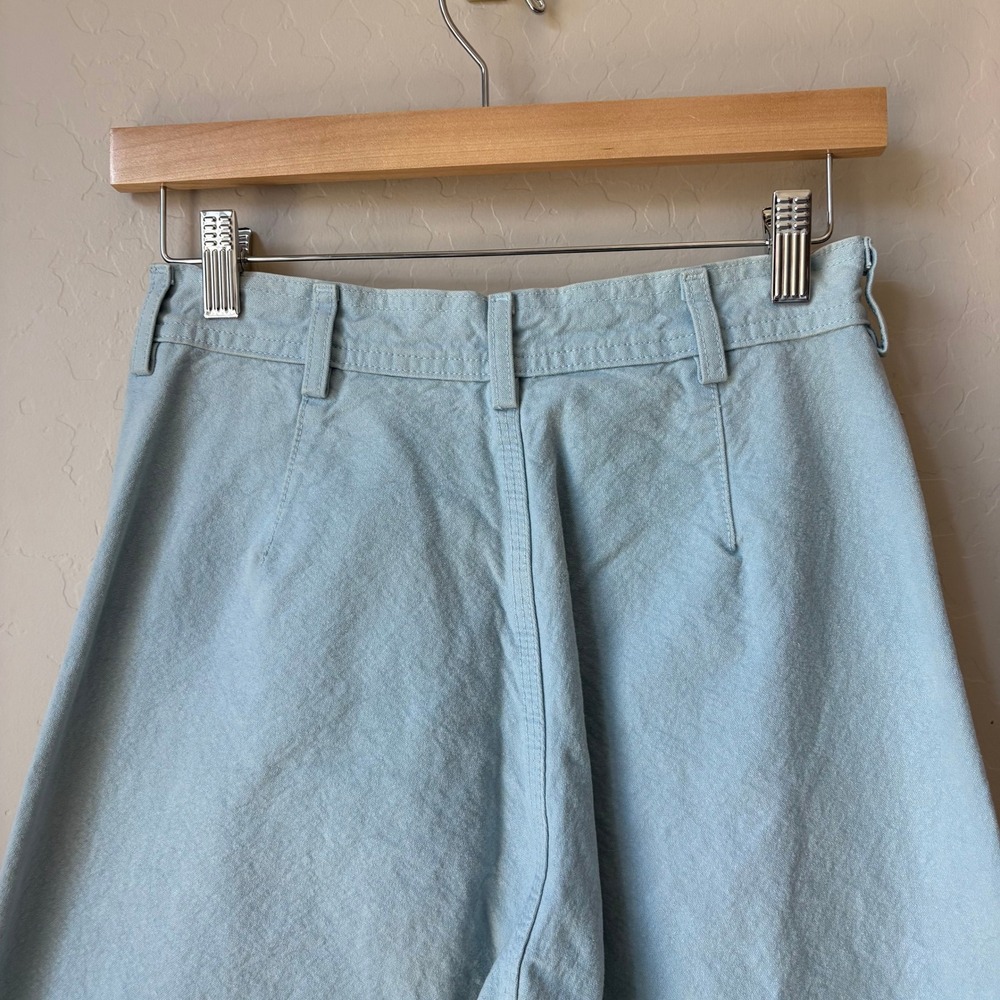 Jesse Kamm Sailor Pants Light Blue High Waisted Wide Leg Cotton Canvas Size XS - Picture 10 of 11